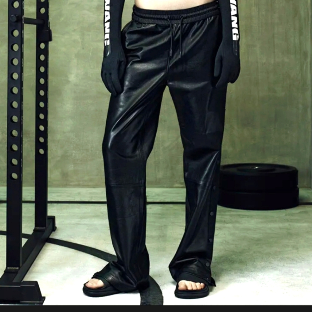 Alexander Wang x HM athletic leather jogger with drawstring waist